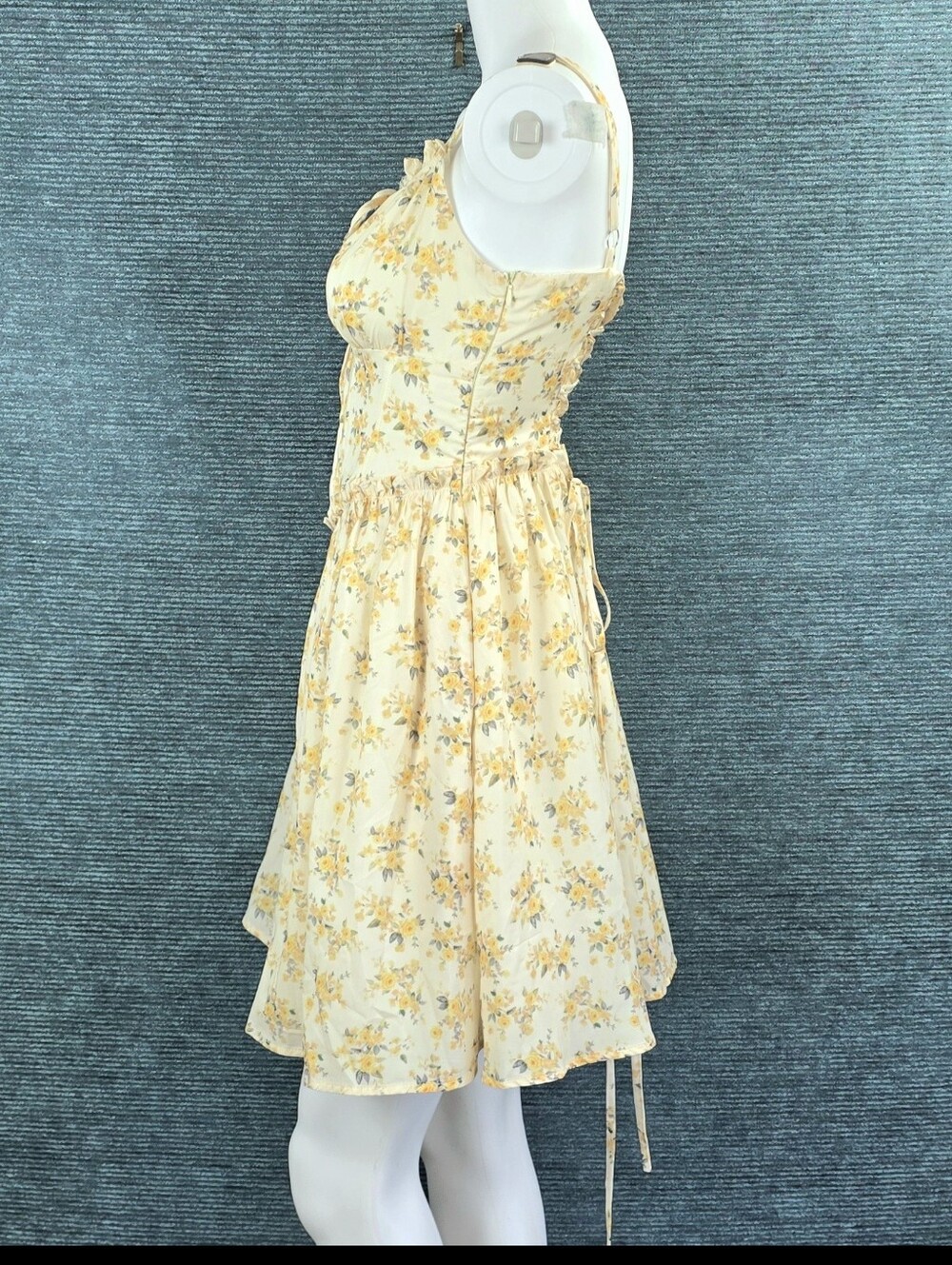 Scarlet Darkness Floral Corset Milkmaid Dress - Picture 3 of 10